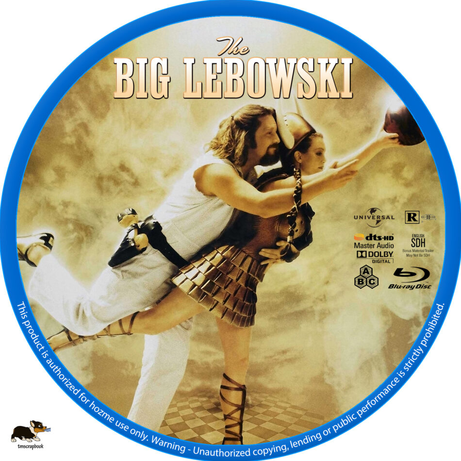 The Big Lebowski Blu Ray Label 1998 R1 Custom