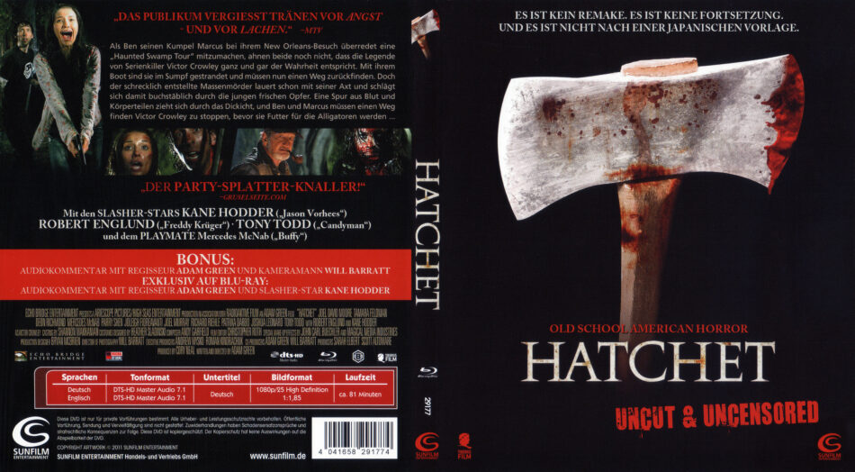 Hatchet Blu Ray Cover R German Custom