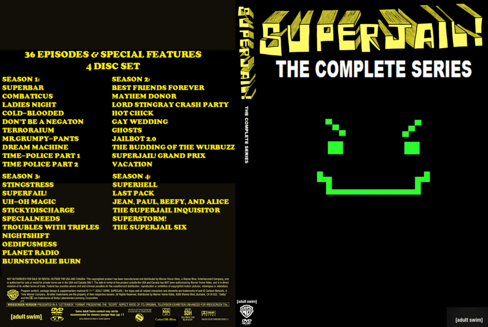 Superjail The Complete Series Season R Custom Dvd Cover