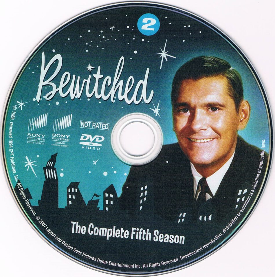 Bewitched Season 5 Discs 1 And 2 R1 DVD Cover Labels DVDcover