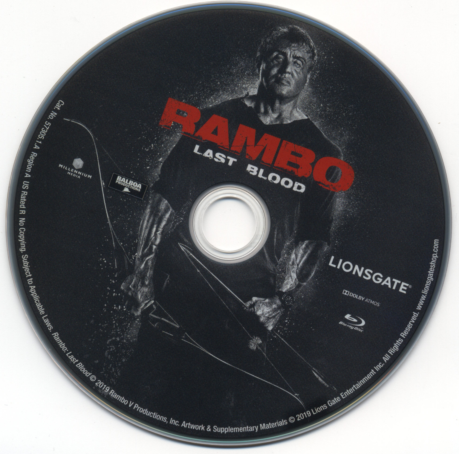 Rambo Last Blood 2019 RA 4K UHD Blu Ray Cover Labels DVDcover