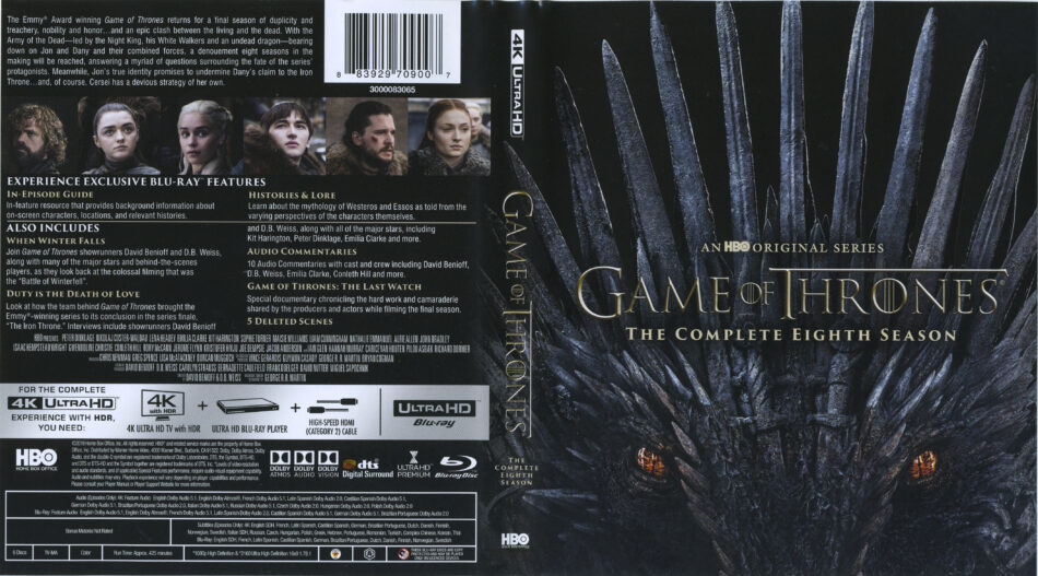 Game Of Thrones Season 1 Blu Ray Cover