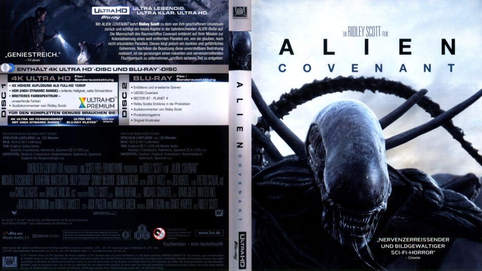 Alien Covenant De K Uhd Covers Dvdcover