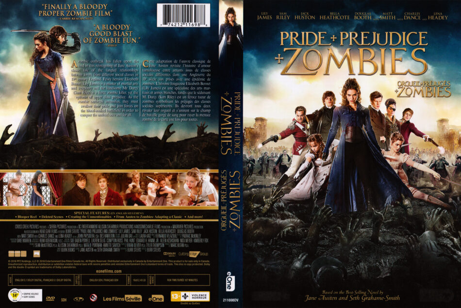 Pride Prejudice Zombies 2016 R1 DVD Cover DVDcover