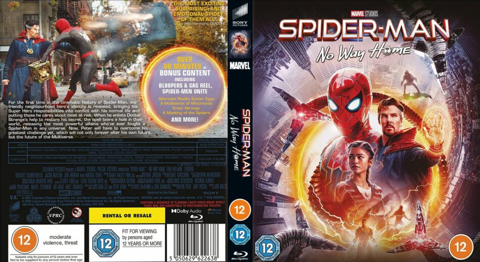 Spider Man No Way Home R Uk Blu Ray Cover And Label Dvdcover