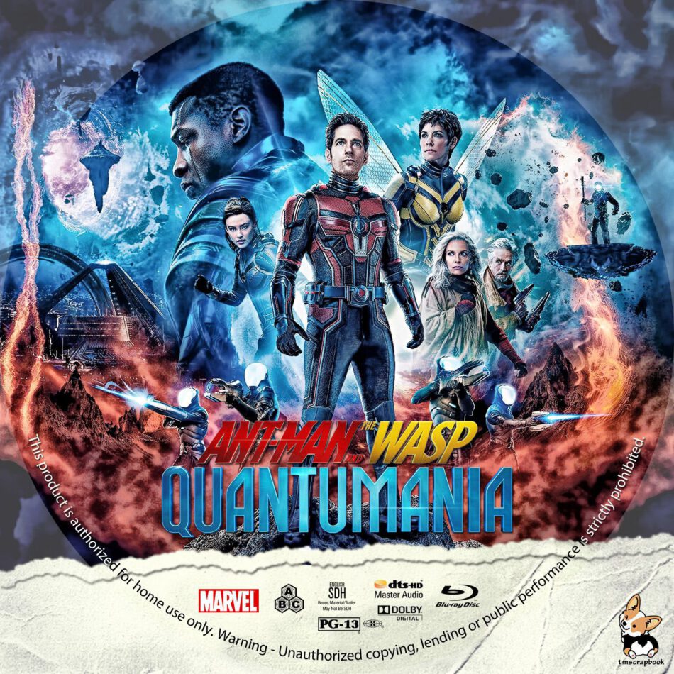 Ant Man And The Wasp Quantumania Custom Blu Ray Label DVDcover