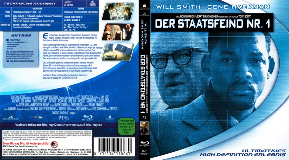 Der Staatsfeind Nr 1 DE Blu Ray Cover Label DVDcover