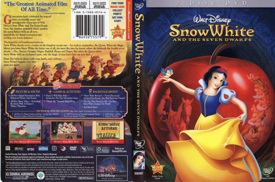Snow White And The Seven Dwarfs DVD Cover 1937 R1