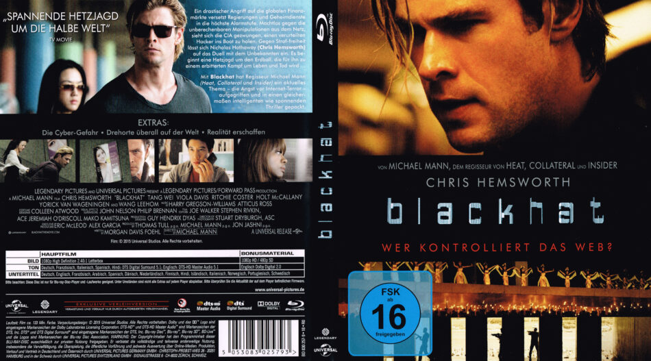 Blackhat Blu Ray Cover 2015 German