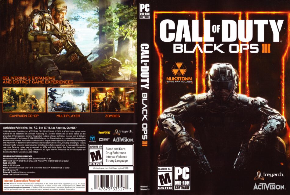 Call Of Duty Black 3 dvd cover PC