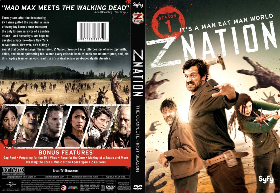 Z Nation: Season 1 dvd cover (2015) R1 Custom