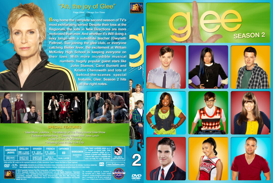 Glee Season 2 Dvd Cover 11 R1 Custom