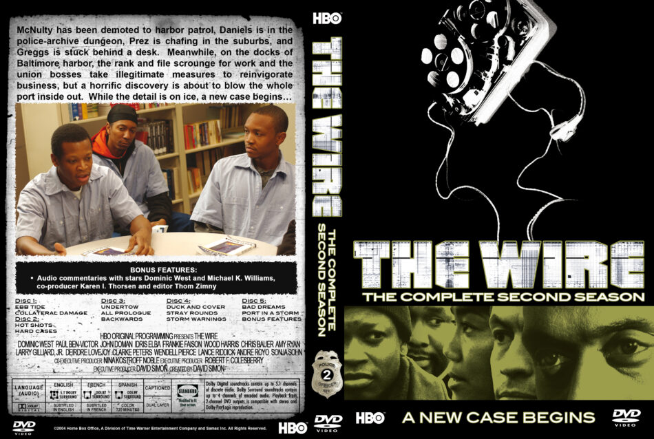 The Wire - Season 2 dvd cover & labels (2003) Custom