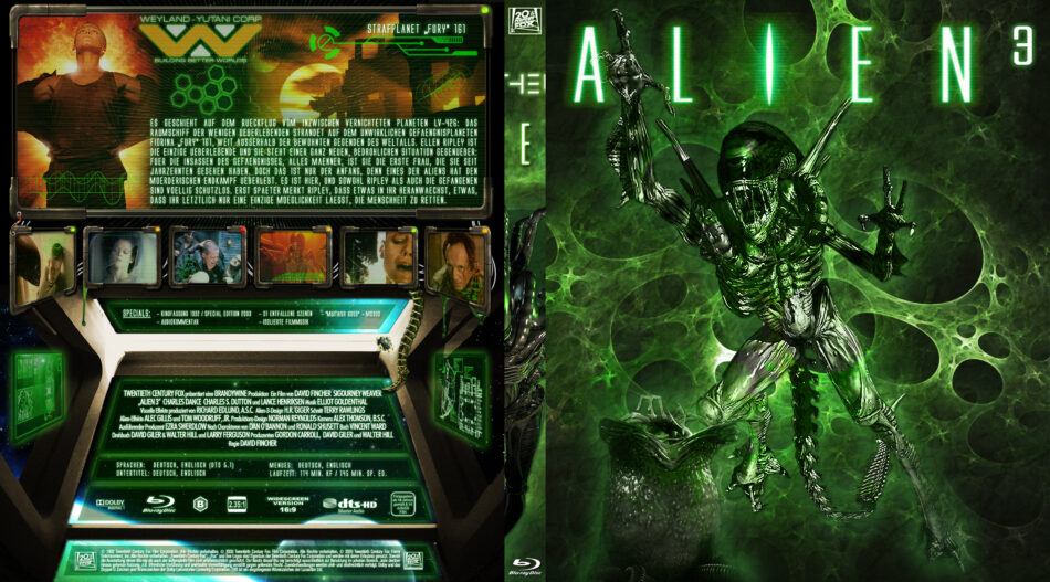 Alien 3 blu ray cover 1992 R2 German