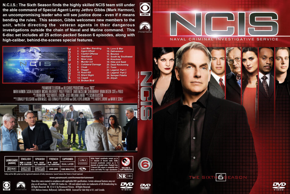 Ncis Naval Criminal Investigative Service Season 6 Dvd Cover Labels 08 R1 Custom