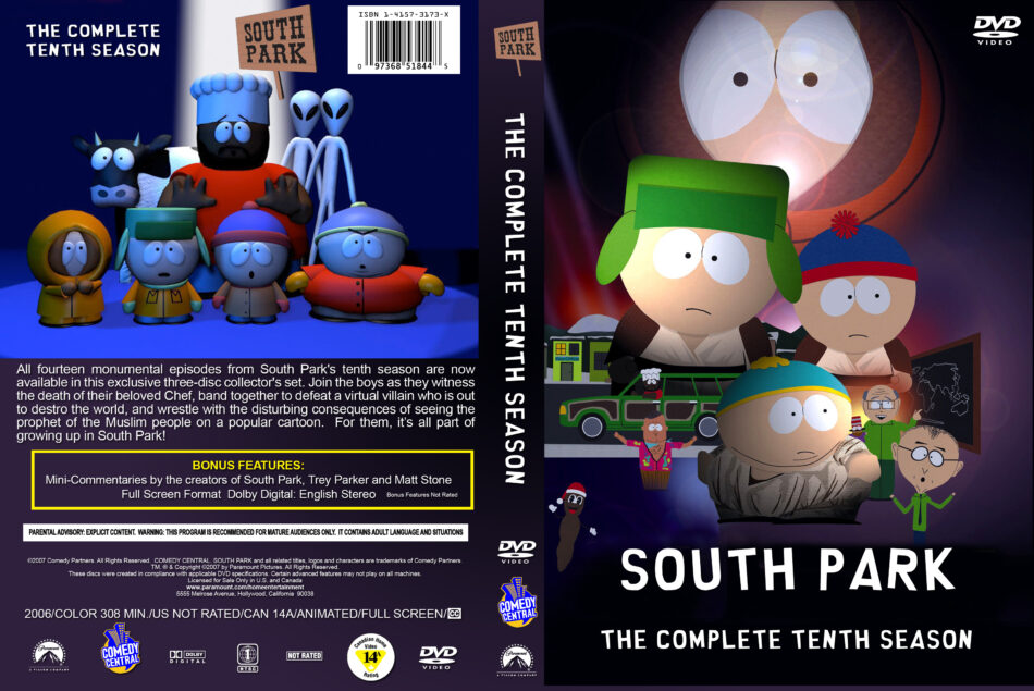 South Park Season 10 Dvd Cover And Labels 2006 R1 Custom