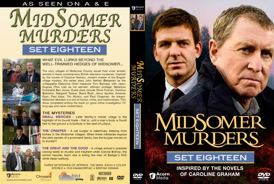 Midsomer Murders - Set 18 dvd cover & labels (2011) R1 Custom