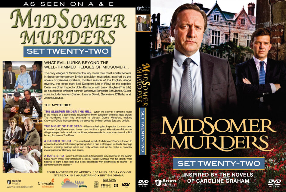 Midsomer Murders - Set 22 dvd cover & labels (2013) R1 Custom