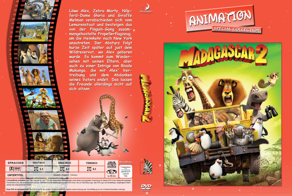 Madagascar 2 Dvd Cover 08 R2 German