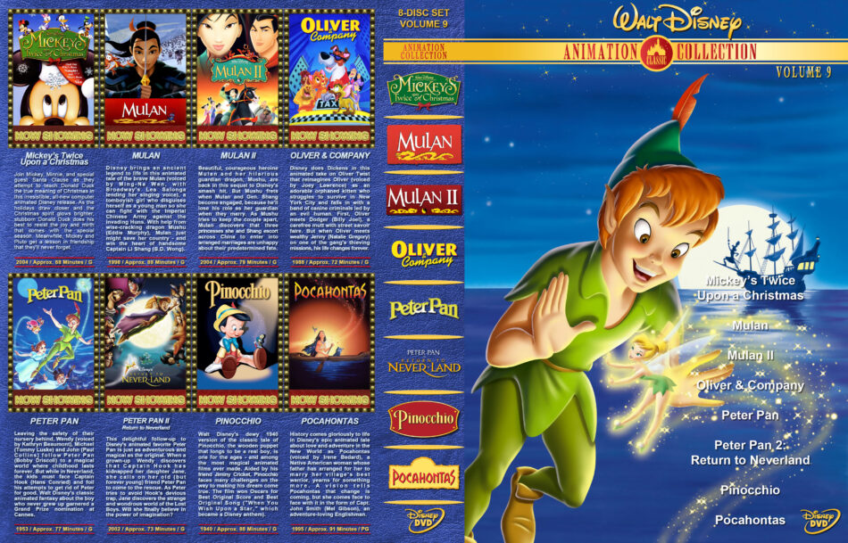 Walt Disney Animation Collection - Volume 9 dvd cover (1953-2004) R1 Custom