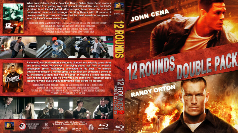 12 Rounds Double Feature blu-ray cover (2009/2013) R1 Custom