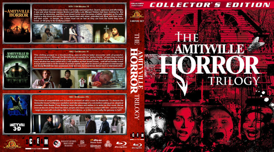 The Amityville Horror Trilogy blu-ray cover (1979-1983) R1 Custom