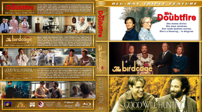 Mrs. Doubtfire / The Birdcage / Good Will Hunting Triple Feature (1993 ...