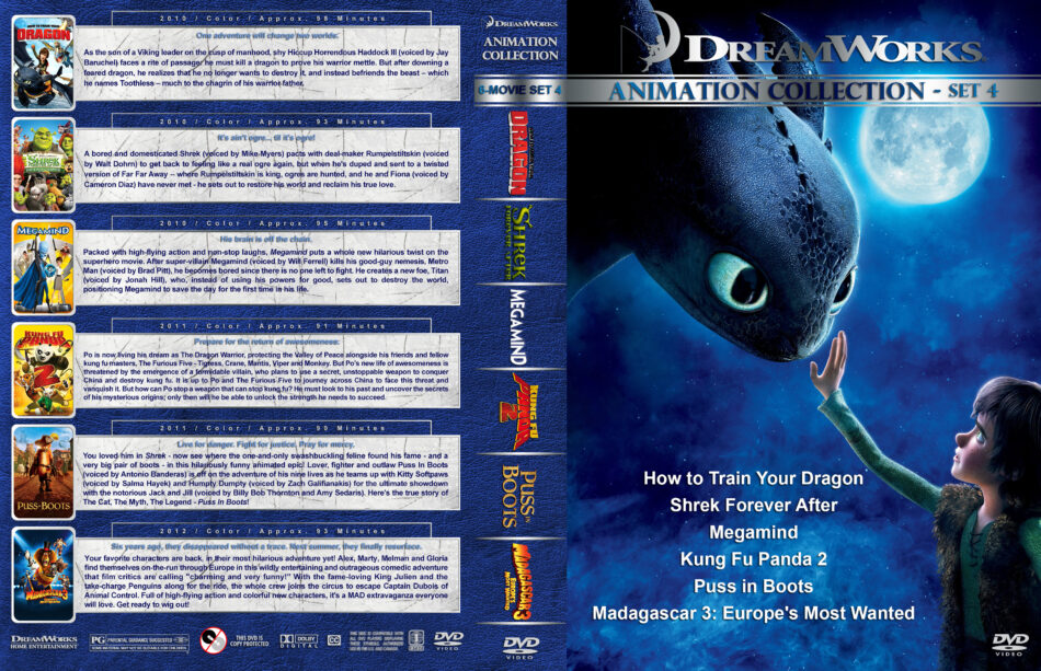 Dreamworks Animation Dvd T Set