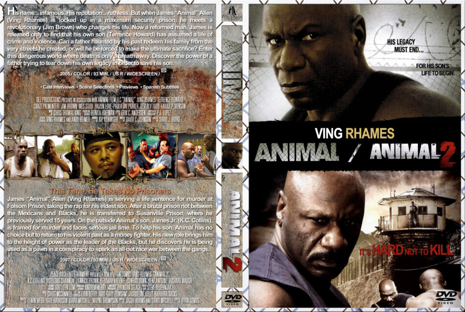 Animal / Animal 2 Double Feature dvd cover (2005-2007) R1 Custom