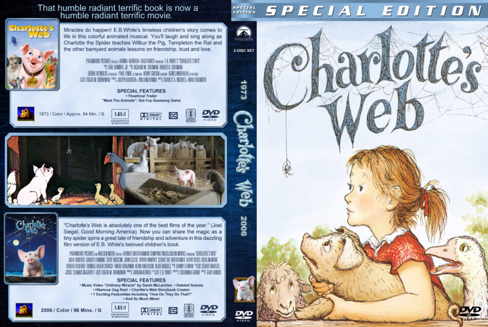 Charlotte's Web Double Feature dvd cover (1973-2006) R1 Custom