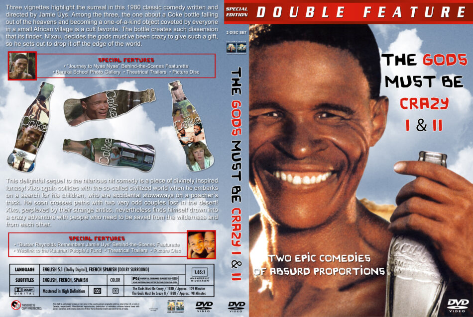 The Gods Must be Crazy Double Feature (1980-1988) R1 Custom Cover.