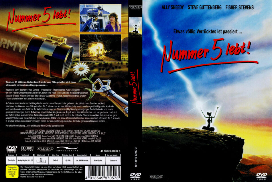 Nummer 5 lebt! dvd cover (1986) R2 German