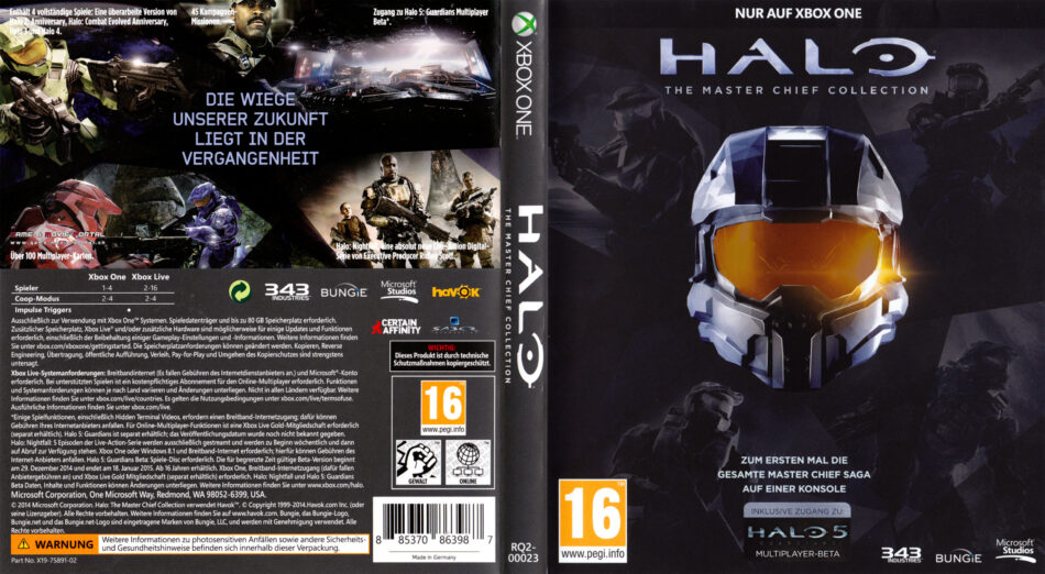 Halo The Master Chief Collection dvd cover (2014) XBOX ONE ...