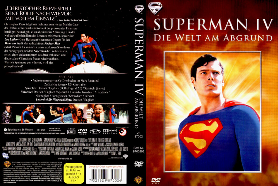 Superman Iv Die Welt Am Abgrund Cover 1987 R2 German