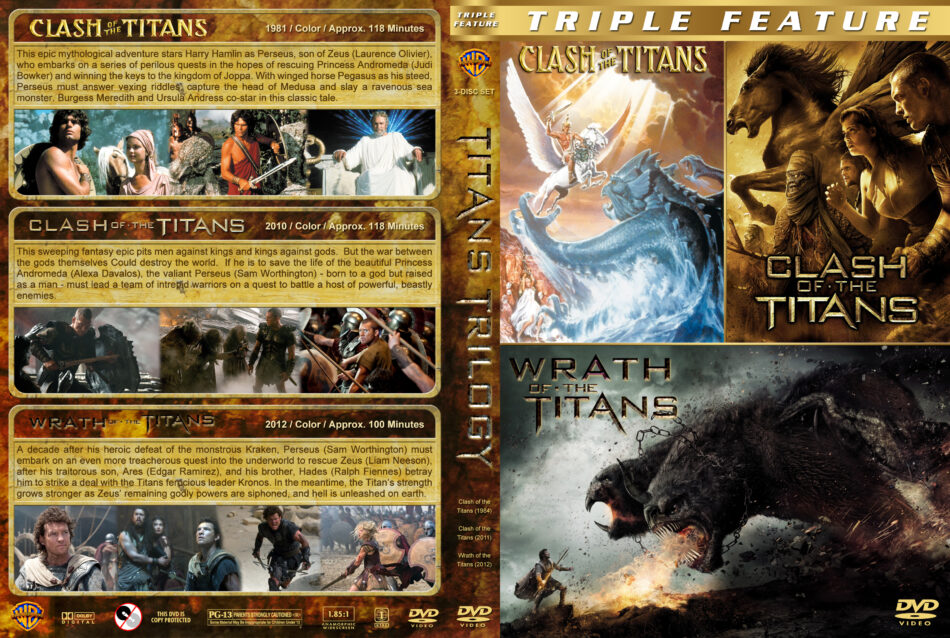 Clash of the Titans (1981) / Clash of the Titans (2010) / Wrath of the  Titans (2012) (3 Blu-rays) 