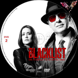 The Blacklist: Staffel 1 dvd cover & labels (2013) R1 Custom