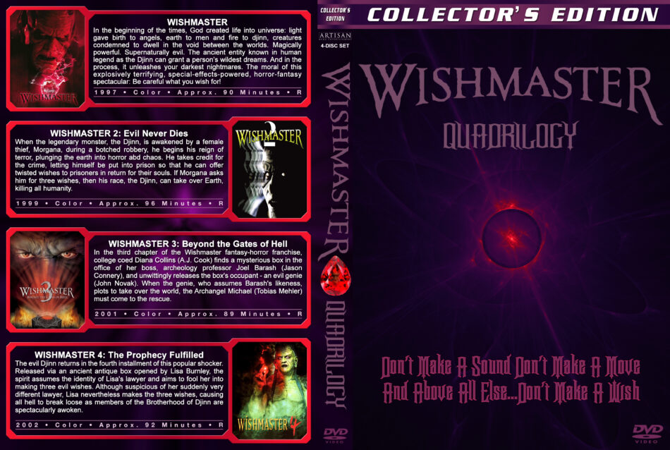 Wishmaster Collection Blu Ray Dvd Cover Dvdcover Com