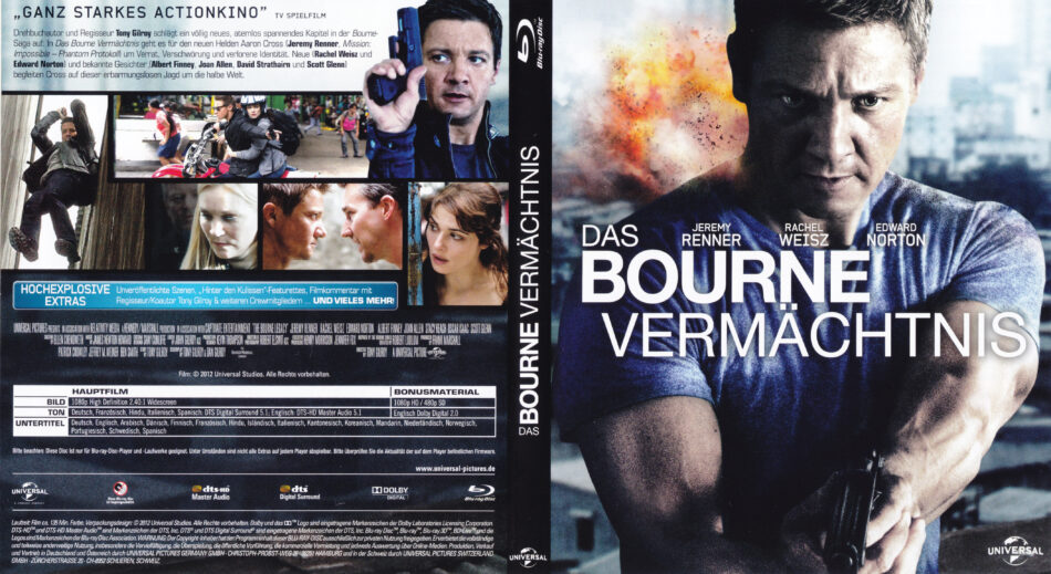 Das Bourne Vermachtnis Blu Ray Cover Label 2012 R2 German