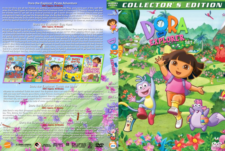 Dora the Explorer - Set 1 dvd cover (2004-2009) R1 Custom