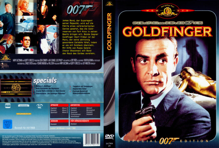James Bond 007 - Goldfinger dvd cover (1964) R2 German