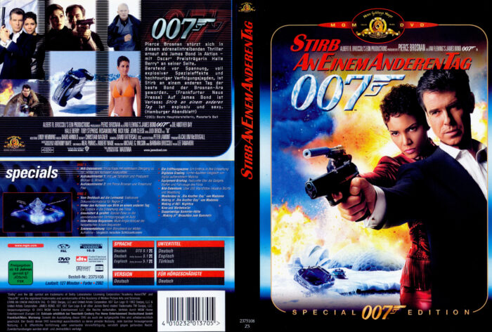 James Bond 007 - Stirb an einem anderen Tag dvd covers (2002) R2 German