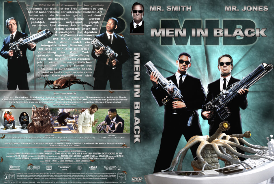 Men In Black 1997 R2 Custom Dvd Cover - Bank2home.com