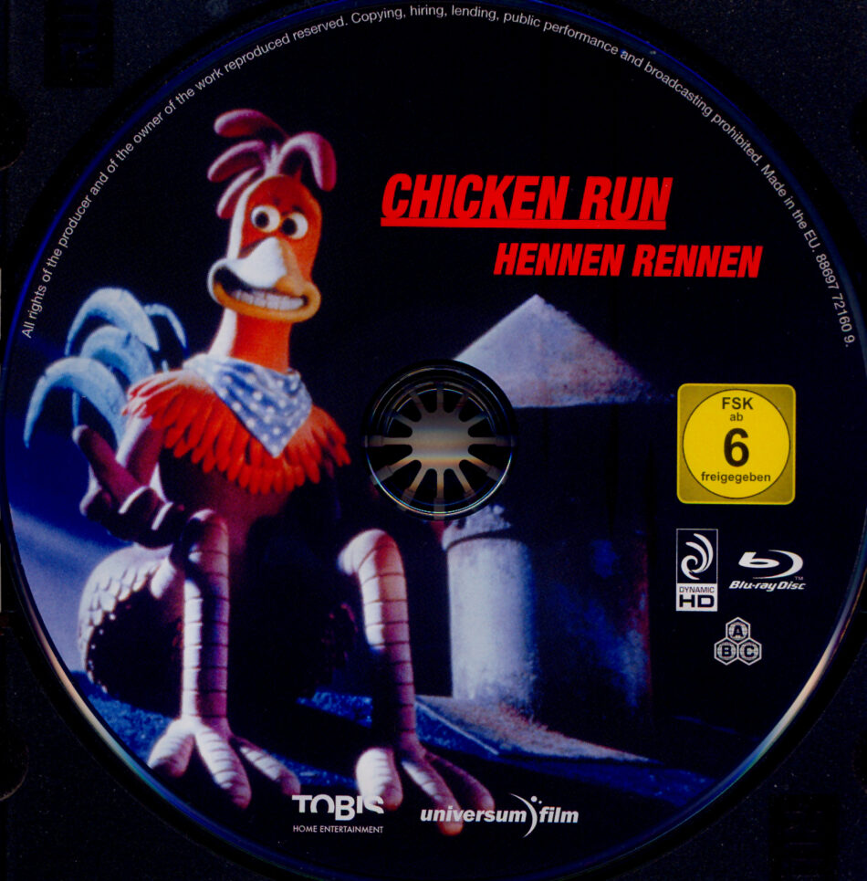 Chicken Run Hennen Rennen Blu Ray Label 00 R2 German