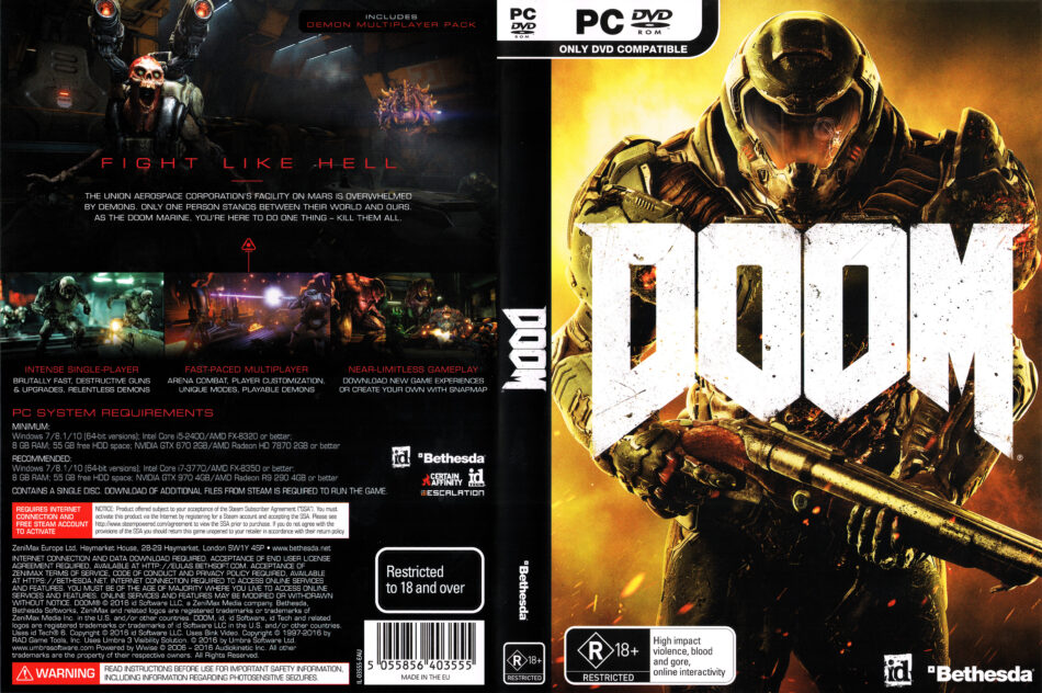 Doom Dvd Cover Label 2016 Pc