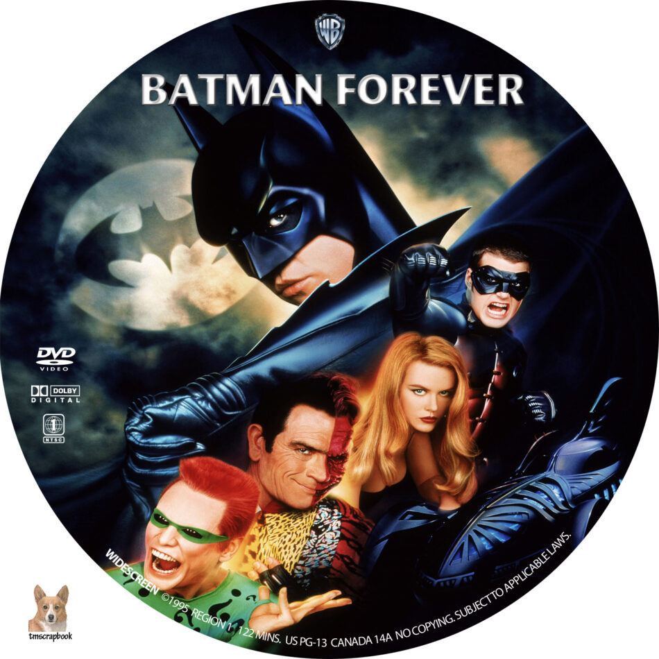 Batman Forever dvd label (1995) R1 Custom