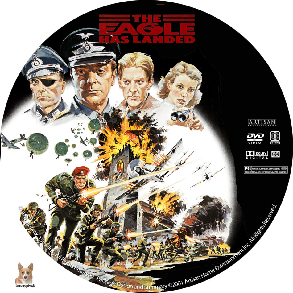 The Eagle Has Landed dvd labels (1976) R1 Custom