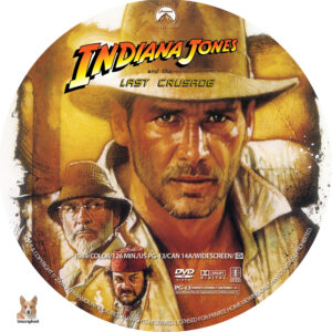Indiana Jones and the Last Crusade dvd labels (1989) R1 Custom