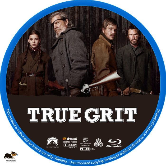 True Grit blu-ray label (2010) R1 Custom