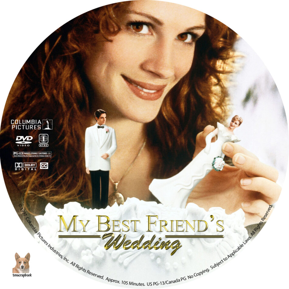 My Best Friend's Wedding dvd label (1997) R1 Custom