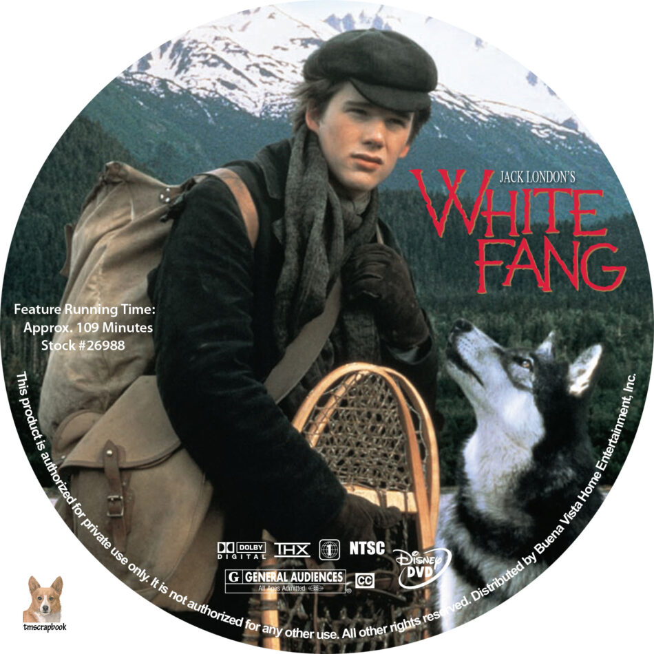 White Fang dvd labels (1991) R1 Custom